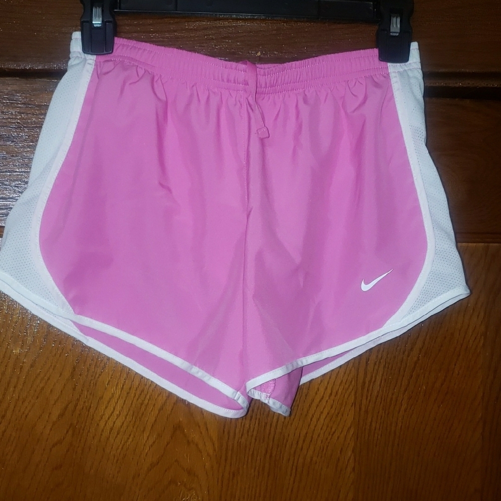Nike Pink and White Tempo Running Shorts